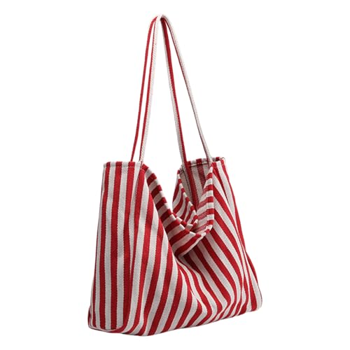 ZEPFJHE Modische Canvas-Umhängetasche mit viel Platz, lässige Unterarmtaschen, Shopper Handtasche für Pendler oder Fitnessstudio, Reisen, Frühling, lässige Handtasche von ZEPFJHE