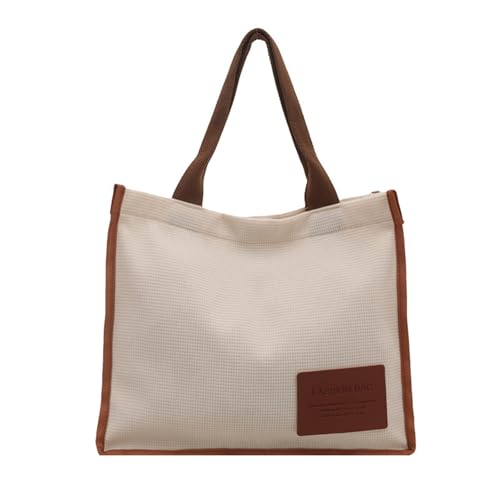 ZEPFJHE Multifunktionale Umhängetasche, lässiger Tragegriff oben, große Handtasche für den täglichen Pendeln, Einkaufen, Schule, Arbeitszubehör, Schulter, weiß, One Size ZEPFJHE Multifunktionale Umhängetasche, lässiger Tragegriff oben, große Handtasche für den täglichen Pendeln, Einkaufen, Schule, Arbeitszubehör, Schulter, weiß, One Size von ZEPFJHE