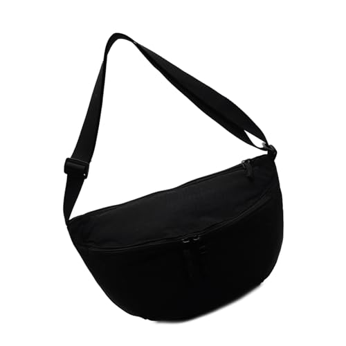 ZEPFJHE Nylon-Umhängetasche für Damen, leicht und praktisch, Crossbody-Brusttasche mit verstellbarem Riemen für den täglichen Pendler, praktische Nylon-Umhängetasche, Schwarz , One Size ZEPFJHE Nylon-Umhängetasche für Damen, leicht und praktisch, Crossbody-Brusttasche mit verstellbarem Riemen für den täglichen Pendler, praktische Nylon-Umhängetasche, Schwarz , One Size von ZEPFJHE