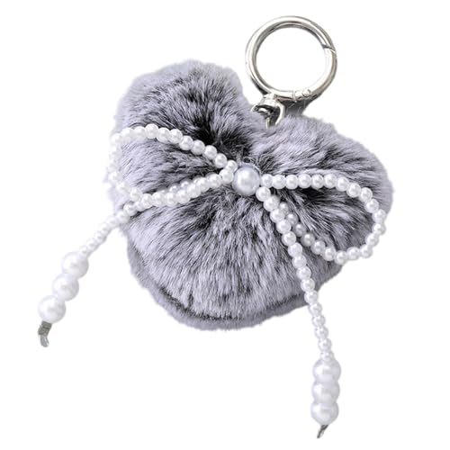 ZEPFJHE POMS Keychains Fleecy Rings Handtasche Tosed Bag Anhänger Bag Zubehör Kunstpelze Pompoms Keychains Autoschlüsselringe von ZEPFJHE