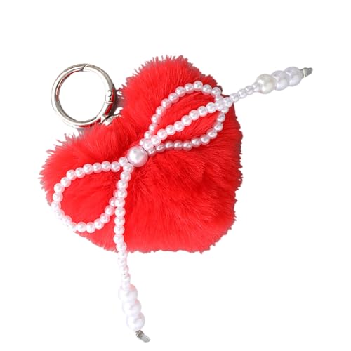 ZEPFJHE POMS Keychains Fleecy Rings Handtasche Tosed Bag Anhänger Bag Zubehör Kunstpelze Pompoms Keychains Autoschlüsselringe von ZEPFJHE