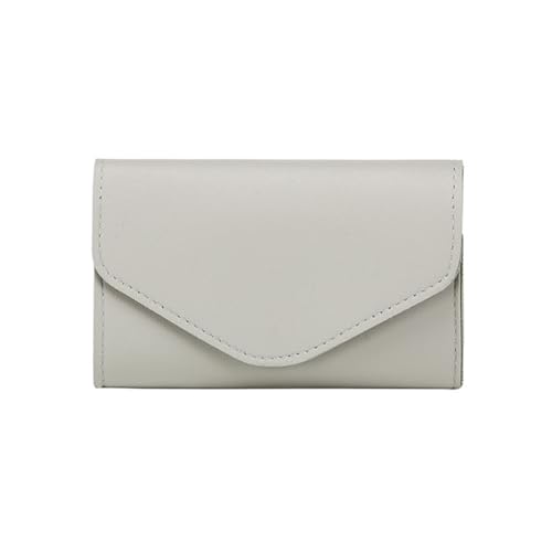 ZEPFJHE PU-Leder Kreditkartenetui Kartenhalter Business Kleingeldfach für Frauen Münzgeldbörse Geldtasche, grau von ZEPFJHE