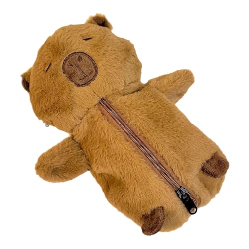 ZEPFJHE Pelzige Tierstiftfall Fall Hochkapazität Stiftbeutel Organisatoren Tasche Reisemake Up Tasche Für Schülerinnen Mädchen Neuheit Cartoon Fall von ZEPFJHE