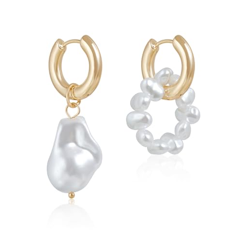 ZEPFJHE Perlenketten, Schlüsselbeinkette, mehrschichtige Halskette, Party-Ohrringe, Halskette, Legierung, Textur, Geschenk für Damen, Modeschmuck für Frauen, Einheitsgröße, Wie beschrieben, Wie von ZEPFJHE