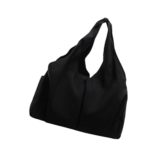 ZEPFJHE Praktische Nylon Damen Handtasche mit geräumigem Design Umhängetasche Einkaufstasche für Fitness Reisen und Mama Essential Gym und Sporttasche, Schwarz , One Size von ZEPFJHE
