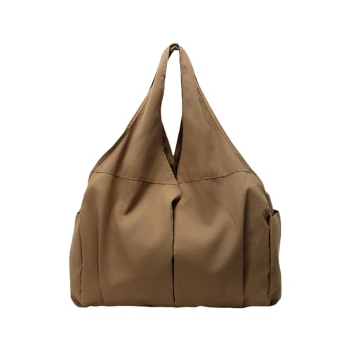 ZEPFJHE Praktische Nylon Damen Handtasche mit geräumigem Design Umhängetasche Einkaufstasche für Fitness Reisen und Mama Essential Gym und Sporttasche, khaki, One Size von ZEPFJHE