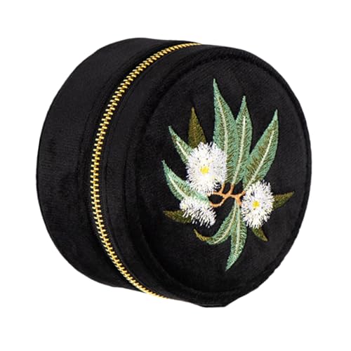 ZEPFJHE Raffinierte Velvets Armband Storage Box Mit Stickem Elegantem Schmuckbehälter Valentinstag Für Frauen Anwesend von ZEPFJHE