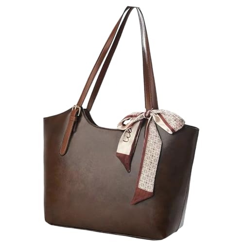 ZEPFJHE Retro Umhängetasche Mit Bögen Schal Decor Decor Decors Räumlich Büro Satchel Casual Achselhöhlen Taschen Stilvolle Achselhalterung Für Damen Casual Umhängetasche von ZEPFJHE