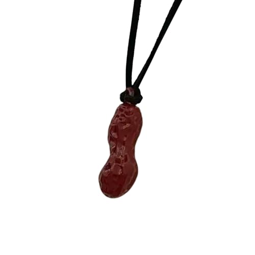 ZEPFJHE Schöner Erdnuss-Anhänger, Halsschmuck, Lederseil-Halskette, Legierung, Textur, geeignet für Modeliebhaber, Charm-Schmuck, Einheitsgröße, Wie beschrieben, Wie beschrieben von ZEPFJHE