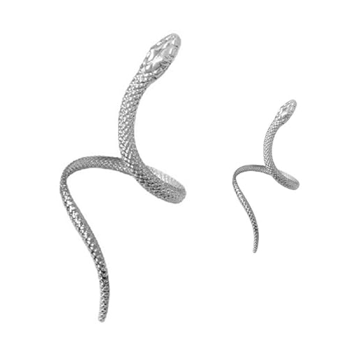 ZEPFJHE Set Snake Open Manschette Armband Und Ringe Set Mit Schlangendesigns Verstellbarer Offener Schmuck Für Modische Frauen Vorhanden ZEPFJHE Set Snake Open Manschette Armband Und Ringe Set Mit Schlangendesigns Verstellbarer Offener Schmuck Für Modische Frauen Vorhanden von ZEPFJHE