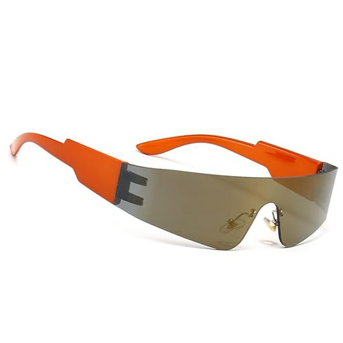 ZEPFJHE Sportliche Punk-Sonnenbrille, Trendsetter für Urlaubskleid, futuristisches Rollenspiel, Rock-Shades, futuristischer Rahmen, Outdoor-Aktivitätsbrille, Teerahmen, Goldfolie ZEPFJHE Sportliche Punk-Sonnenbrille, Trendsetter für Urlaubskleid, futuristisches Rollenspiel, Rock-Shades, futuristischer Rahmen, Outdoor-Aktivitätsbrille, Teerahmen, Goldfolie von ZEPFJHE