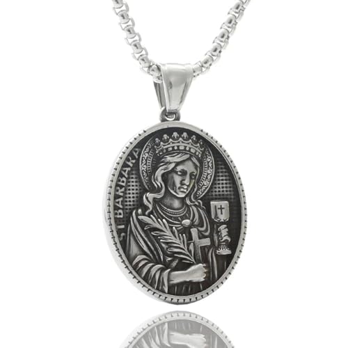 ZEPFJHE Stilvolle Edelstahl-Halskette für Herren, religiöse Anhänger, Halsbekleidung, einzigartiges Design, Punk-Stil, Halskette von ZEPFJHE