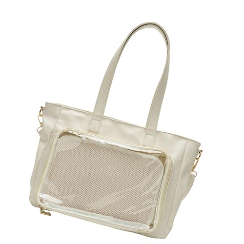 ZEPFJHE Transparente Schultertasche mit Anime-Motiv, große Kapazität, lässige Handtasche für Studenten und professionelle Arbeiter, Basic White, One Size ZEPFJHE Transparente Schultertasche mit Anime-Motiv, große Kapazität, lässige Handtasche für Studenten und professionelle Arbeiter, Basic White, One Size von ZEPFJHE