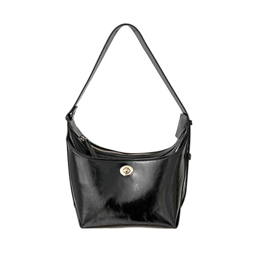 ZEPFJHE Umhängetasche Für Frauen Retro PU Leder Clutches Geldbörse Einfache Geldbörse Handtasche Mit Reißverschluss Abends Achselhalterung Trendy Achselstasche von ZEPFJHE