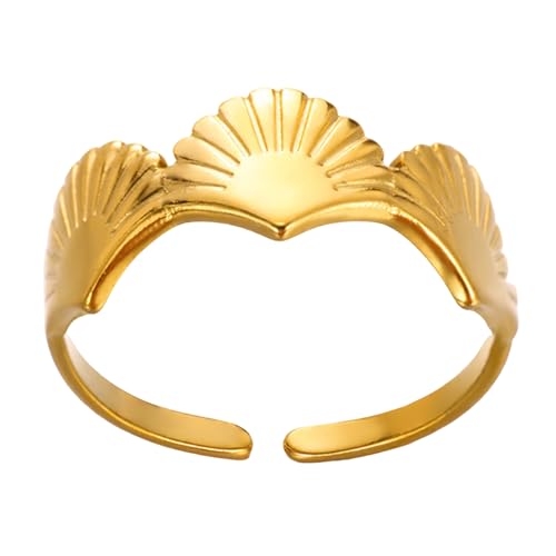 ZEPFJHE Unisex-Modeschmuck, verstellbarer Modeschmuck, unregelmäßige Öffnung, Fingerschmuck, Edelstahl-Textur, Alltagskleidung, G, Wie beschrieben, Wie beschrieben von ZEPFJHE