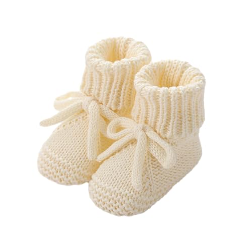 ZEPFJHE Weiche Boden Baumwollstrickstiefel Für Frühe Wanderer Nicht Gleitende Basis Design Easy Verstellbarer Bogenknotenschnüre Socken Schuhe Atmungsaktive Baumwollkinderstiefel von ZEPFJHE