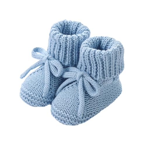 ZEPFJHE Weiche Boden Baumwollstrickstiefel Für Frühe Wanderer Nicht Gleitende Basis Design Easy Verstellbarer Bogenknotenschnüre Socken Schuhe Atmungsaktive Baumwollkinderstiefel von ZEPFJHE