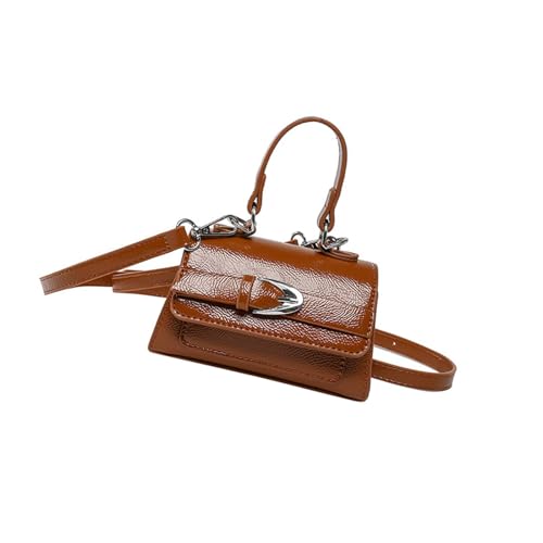 ZEPFJHE Zeitgenössische Kleine Crossbody Tasche Mit Metallhardware Ornament Funktionale Handtasche Kompakte Schultertasche Für Frauen Mädchen Frauen Umhängetasche von ZEPFJHE