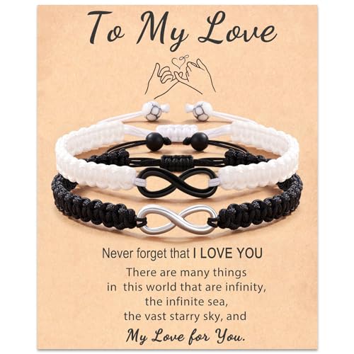 ZEPIQOR 1 Paar Vpartner Armbänd Pärchen Armband Geschenk Für Paar Armbänd Freundschafts Armband Valentinstag Weihnachten Geburtstag Geschenk Für Freund Freundin Ehemann Frau von ZEPIQOR