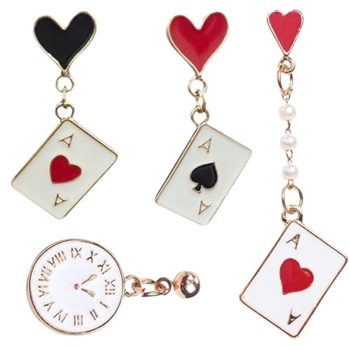 ZEPIQOR Poker Ohrringe für Damen, Rote Herzen Pik Ohrringe, Vergoldet Spielkarten Muster Ohrringe Charms Herzen Pik Asse Ohrringe Mode Ohrhänger Schmuck Geschenk für Mädchen ZEPIQOR Poker Ohrringe für Damen, Rote Herzen Pik Ohrringe, Vergoldet Spielkarten Muster Ohrringe Charms Herzen Pik Asse Ohrringe Mode Ohrhänger Schmuck Geschenk für Mädchen von ZEPIQOR