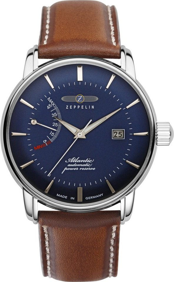 ZEPPELIN Automatikuhr Atlantic Automatic Power Reserve 8462-3, Mechansiche Uhr, Armbanduhr, Herren, Datum, Made in Germany von ZEPPELIN