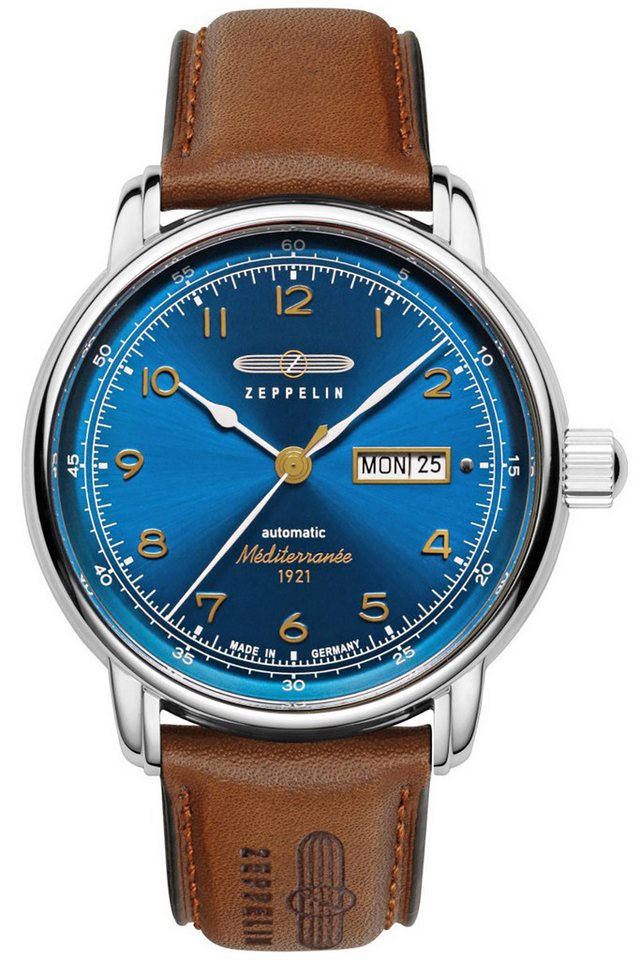 ZEPPELIN Automatikuhr Automatik 100 Jahre Méditerranée Braun/Blau von ZEPPELIN