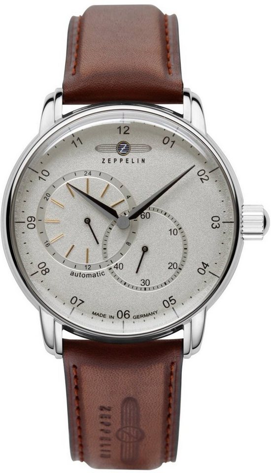 ZEPPELIN Automatikuhr New Captain´s Line 8662-1, Mechanische Uhr, Armbanduhr, Herrenuhr, Lederarmband, Made in Germany von ZEPPELIN