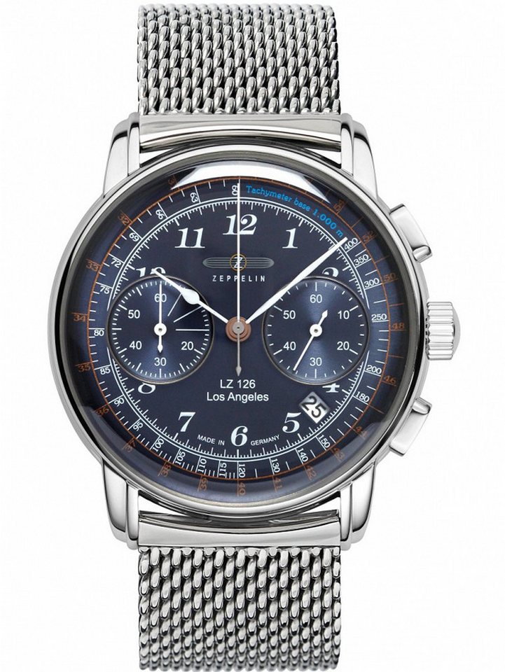 ZEPPELIN Quarzuhr Zeppelin 7614M-3 LZ126 Los Angeles Chronograph Herrenuhr 43mm 5ATM Zeppelin 7614M-3 LZ126 Los Angeles Chronograph Herrenuhr 43mm 5ATM von ZEPPELIN