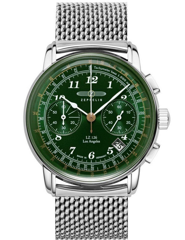 ZEPPELIN Quarzuhr Zeppelin 7614M-4 Herrenuhr Los Angeles Chronograph 42mm 5ATM Zeppelin 7614M-4 Herrenuhr Los Angeles Chronograph 42mm 5ATM von ZEPPELIN