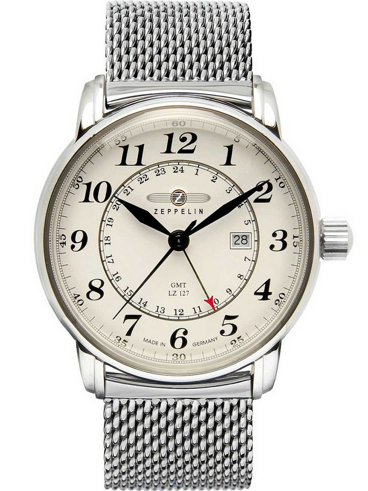 ZEPPELIN Quarzuhr Zeppelin 7642M-5 Graf Zeppelin LZ127 GMT Herrenuhr 43mm 5ATM Zeppelin 7642M-5 Graf Zeppelin LZ127 GMT Herrenuhr 43mm 5ATM von ZEPPELIN