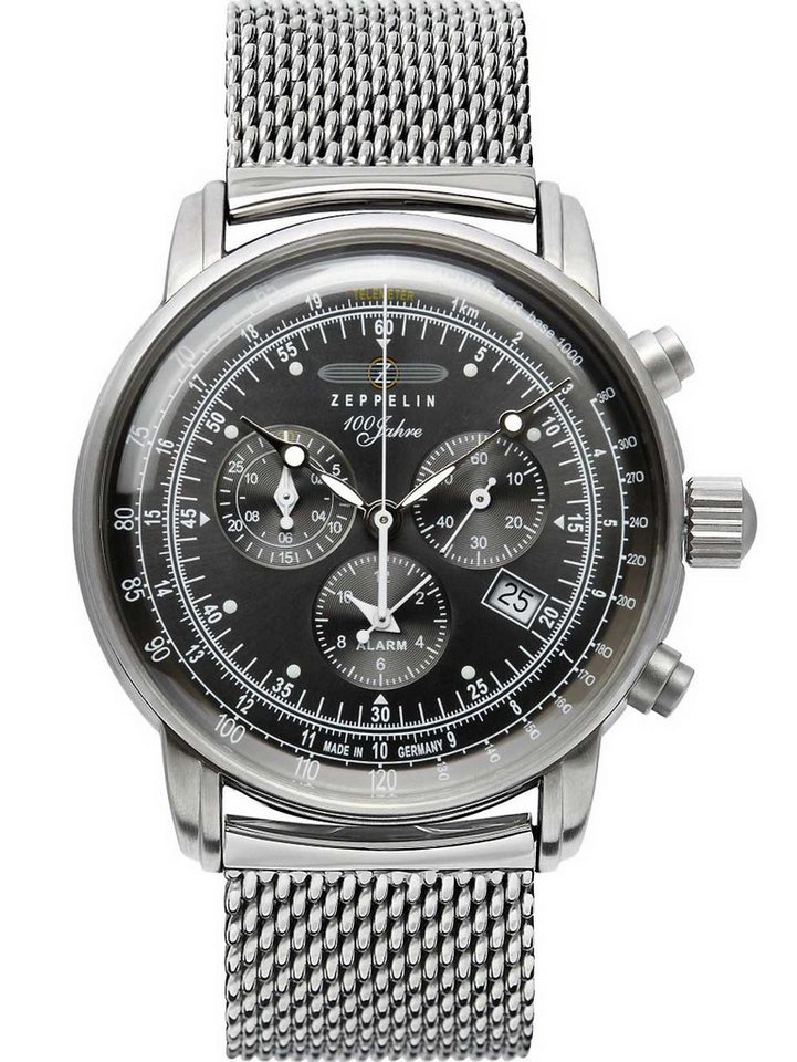 ZEPPELIN Quarzuhr Zeppelin 7680M-2 Alarm Chronograph 100 Jahre Herrenuhr 43mm 5ATM Zeppelin 7680M-2 Alarm Chronograph 100 Jahre Herrenuhr 43mm 5ATM von ZEPPELIN