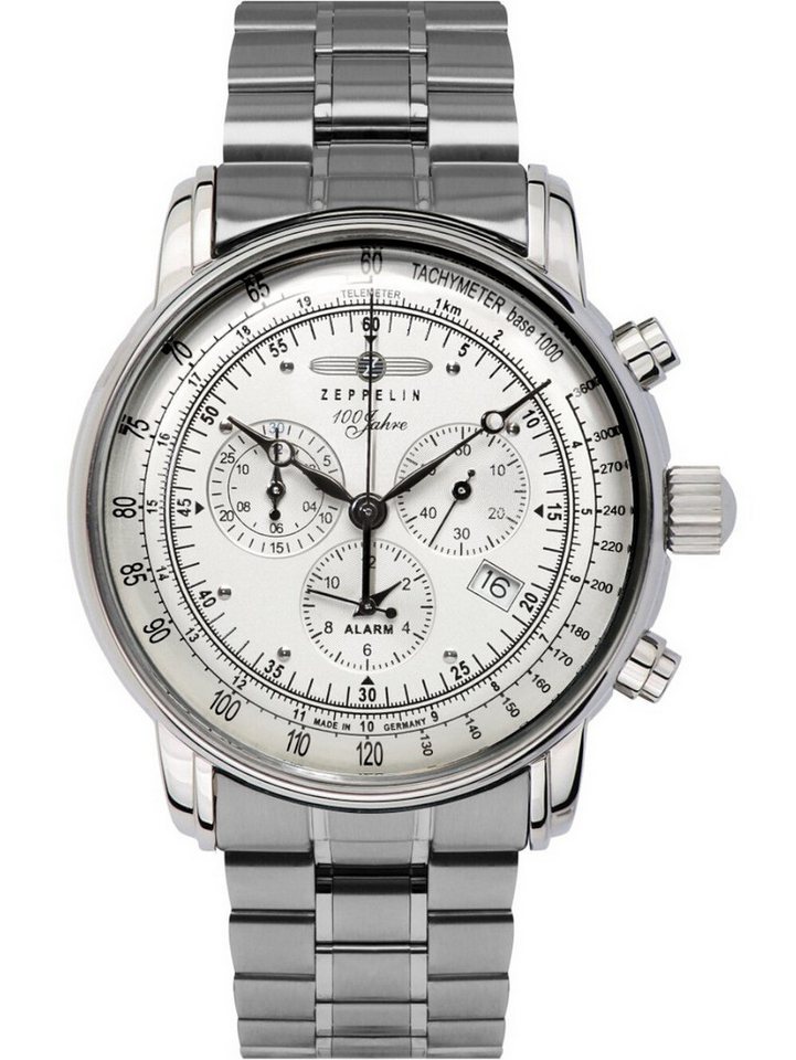 ZEPPELIN Quarzuhr Zeppelin 7680MB-1 Herrenuhr Alarm Chronograph 100 Jahre 43mm 5ATM Zeppelin 7680MB-1 Herrenuhr Alarm Chronograph 100 Jahre 43mm 5ATM von ZEPPELIN