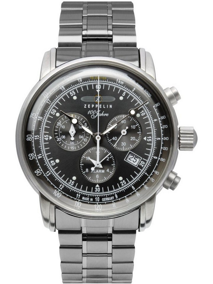ZEPPELIN Quarzuhr Zeppelin 7680MB-2 Herrenuhr 100 Jahre Zeppelin Chronograph 43mm 5ATM Zeppelin 7680MB-2 Herrenuhr 100 Jahre Zeppelin Chronograph 43mm 5ATM von ZEPPELIN