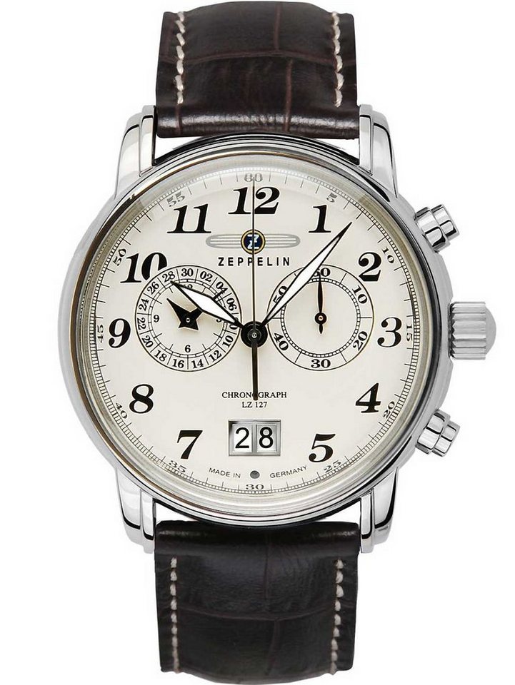 ZEPPELIN Quarzuhr Zeppelin 7684-5 Graf Zeppelin LZ127 Chronograph Herrenuhr 41mm 5ATM Zeppelin 7684-5 Graf Zeppelin LZ127 Chronograph Herrenuhr 41mm 5ATM von ZEPPELIN