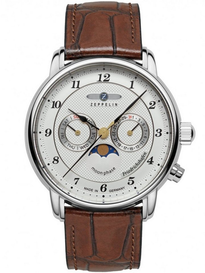 ZEPPELIN Quarzuhr Zeppelin 8536-1 Herrenuhr Friedrichshafen Mondphase 40mm 5ATM Zeppelin 8536-1 Herrenuhr Friedrichshafen Mondphase 40mm 5ATM von ZEPPELIN