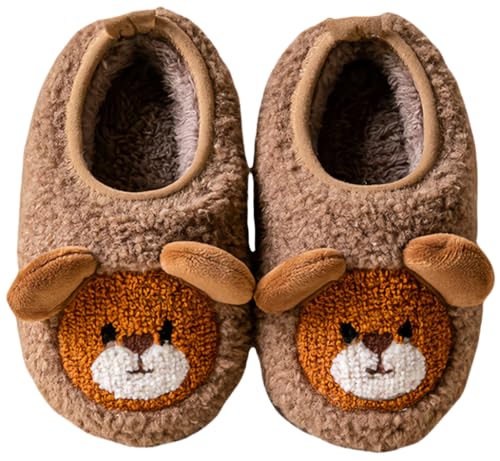 ZEPYFXIT Hausschuhe Kinder Kleinkind Winter Warme Flauschige Hausschuhe Junge Mädchen Plüsch Pantoffeln Bequeme Gefüttert Rutschfeste Slipper von ZEPYFXIT