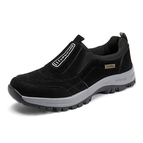 ZEPYFXIT OrthoMotion Schuhe Unisex Naturstep Orthopädische Schuhe Herren Damen Ergonomischer Schuh zur Schmerzlinderung Komfortschuh Outdoor rutschfeste Wanderschuhe(Schwarz,45 EU) von ZEPYFXIT