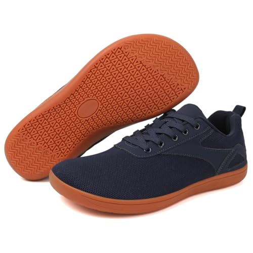 ZEPYFXIT Unisex Barfußschuhe Herren Barfuss Schuhe Damen Minimalistische Leicht Atmungsaktiv Fitnessschuhe Walkingschuhe mit Breite Zehenbox(Blau 8814,45 EU) von ZEPYFXIT