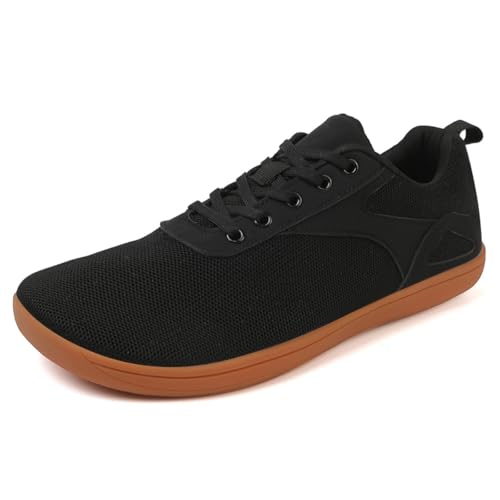 ZEPYFXIT Unisex Barfußschuhe Herren Barfuss Schuhe Damen Minimalistische Leicht Atmungsaktiv Fitnessschuhe Walkingschuhe mit Breite Zehenbox(Schwarz 8814,37 EU) von ZEPYFXIT