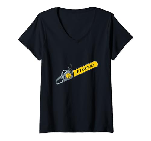 Damen Afuera Milei Kettensäge Libertarian ANCAP Liberty Freedom T-Shirt mit V-Ausschnitt Damen Afuera Milei Kettensäge Libertarian ANCAP Liberty Freedom T-Shirt mit V-Ausschnitt von ZEROGOV