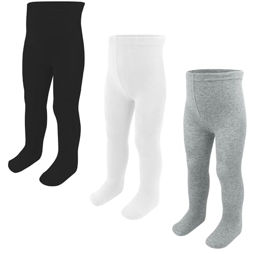 ZERULETS Baby Strumpfhose Kinderstrumpfhose für Mädchen Jungen Baumwolle Kinderstrumpfhose 3 Paare Krabbelstrumpfhose Strümpfe Leggings 0-24 Monaten von ZERULETS