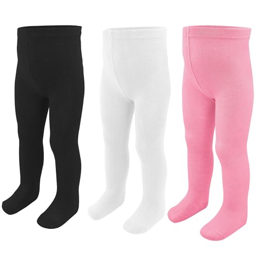 ZERULETS Baby Strumpfhose Kinderstrumpfhose für Mädchen Jungen Baumwolle Kinderstrumpfhose 3 Paare Krabbelstrumpfhose Strümpfe Leggings 0-24 Monaten von ZERULETS