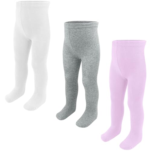 ZERULETS Baby Strumpfhose Kinderstrumpfhose für Mädchen Jungen Baumwolle Kinderstrumpfhose 3 Paare Krabbelstrumpfhose Strümpfe Leggings 0-24 Monaten von ZERULETS