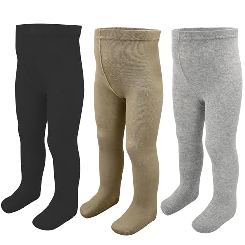 ZERULETS Baby Strumpfhose Kinderstrumpfhose für Mädchen Jungen Baumwolle Kinderstrumpfhose 3 Paare Krabbelstrumpfhose Strümpfe Leggings 0-24 Monaten von ZERULETS