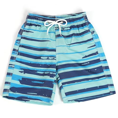 ZERULETS Jungen Badehose Schnelltrocknend Badeshorts leichte Kinder Schwimmhose Boardshorts mit verstärkten Nähten und verstellbarem Kordelzug für 9-10 Jahre ZERULETS Jungen Badehose Schnelltrocknend Badeshorts leichte Kinder Schwimmhose Boardshorts mit verstärkten Nähten und verstellbarem Kordelzug für 9-10 Jahre von ZERULETS