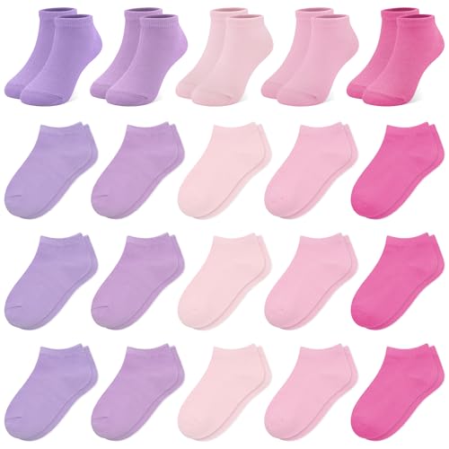 ZERULETS Mädchen Sneaker Socken Kinder - 20 Paare Bunte Kurze Kleinkind Kindersocken Elastische Sportsocken für 1-2 Jahre im Sommer von ZERULETS