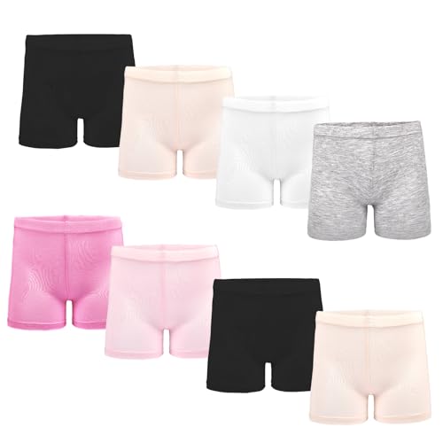 ZERULETS Radlerhose Mädchen Unterwäsche Shorts Kinder Kurze Leggings Cycling Shorts 8er-Pack Sicherheit Schwarz Weiß Rosa Mädchen Sommer Boxer für 2-10 Jahre(2-3 Jahre,8er-Pack) von ZERULETS