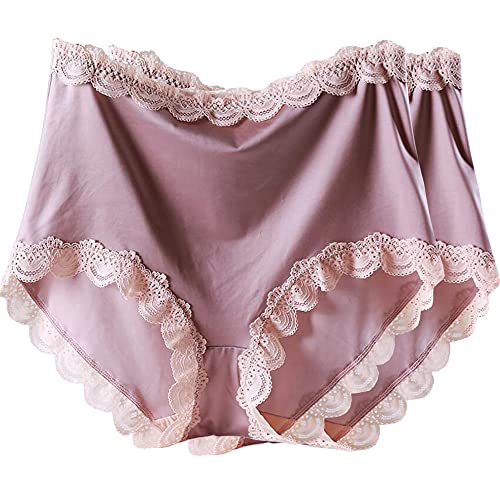 ZESLIV 2 STK Damenunterwäsche Spitze Slip String Satin Panties Unterwäsche Damen Unterhose Plusgröße Rosa von ZESLIV