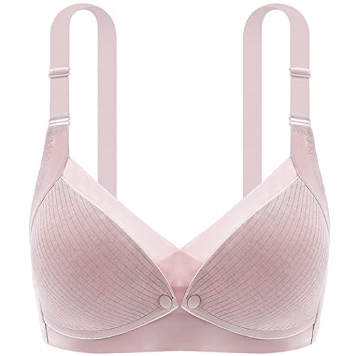 ZESLIV Damen Nahtloser Still-BH Vorderverschluss aus Baumwolle Rosa 85D Schwangerschafts BH Ohne Bügel Mutterschaft BH ZESLIV Damen Nahtloser Still-BH Vorderverschluss aus Baumwolle Rosa 85D Schwangerschafts BH Ohne Bügel Mutterschaft BH von ZESLIV