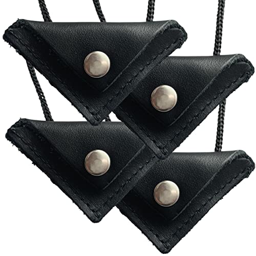 ZETTMANN® 4er Set Cevsen Leder Halskette Mit Knopf, Muska Kette, Kolye Anhänger, Allah Kette für Muslim Herren und Frauen, Prayer Chain Islam - Ideal als Geschenk in Schwarz von ZETTMANN